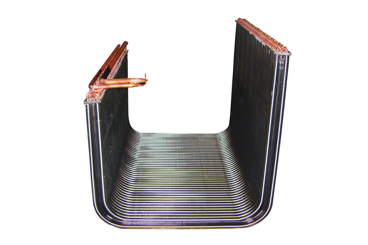 U-shaped condensing coil
